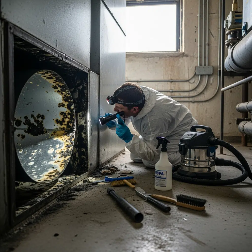 You are currently viewing Mold in Air Ducts: Causes, Risks, and Proper Removal