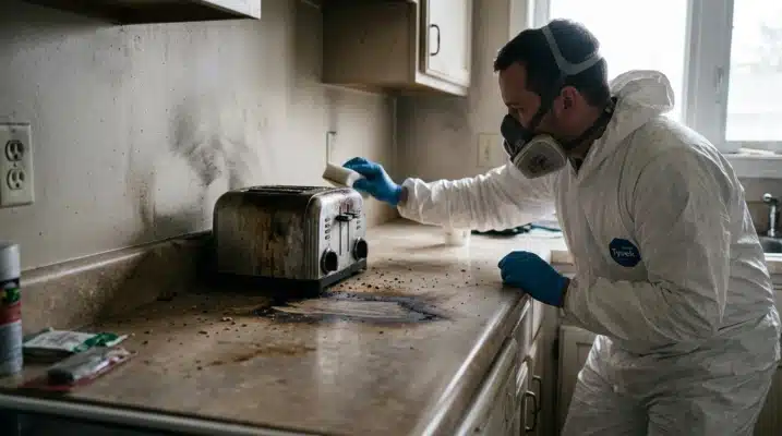 Read more about the article Beyond the Flames: How a Small Kitchen Fire Can Corrode Electronics and Etch Surfaces in Your NYC Apartment