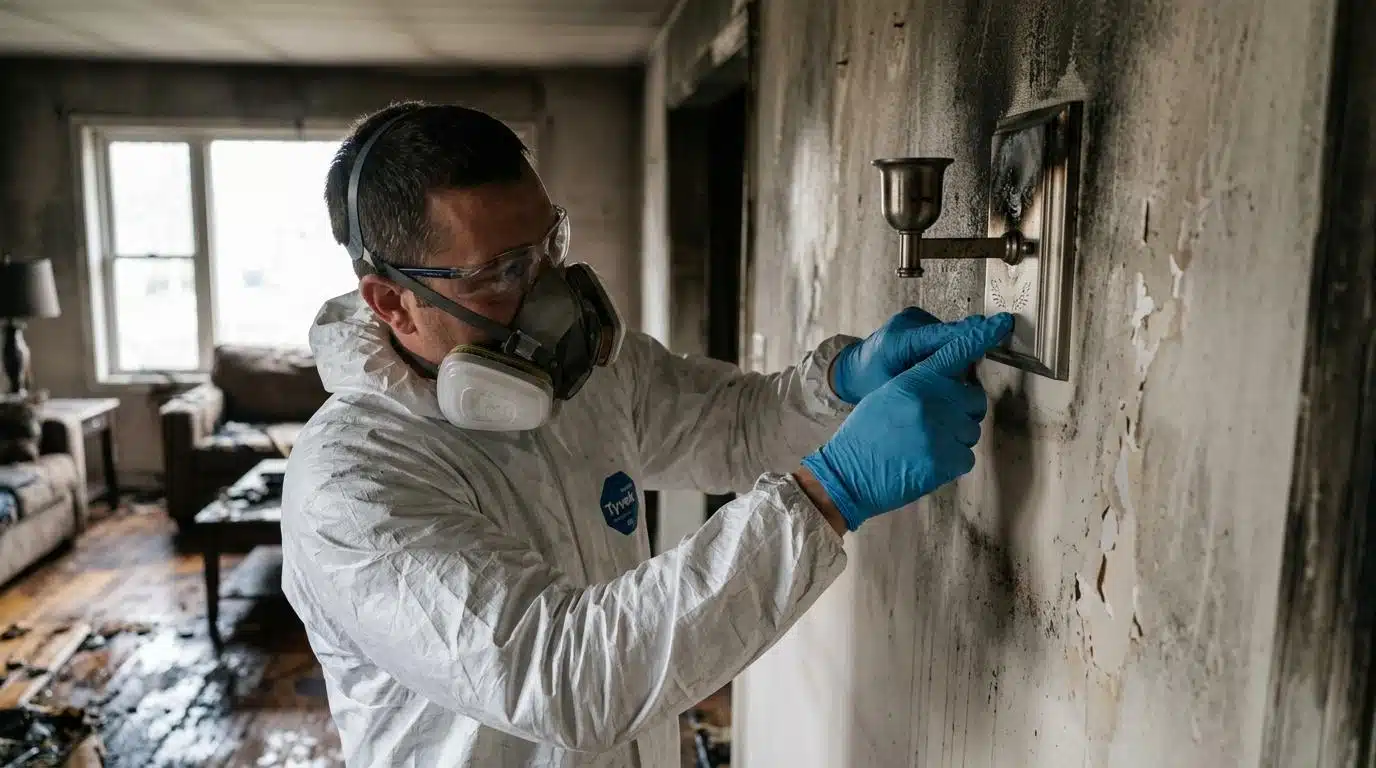 Read more about the article The Silent Destroyer: How Acidic Soot Continues to Damage Your Walls and Valuables After a Fire
